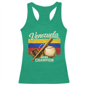 Venezuela Baseball 2026 Racerback Tank Top Champions Vintage Venezuelan Flag Baseball Fan Gift TS10 Irish Green Print Your Wear