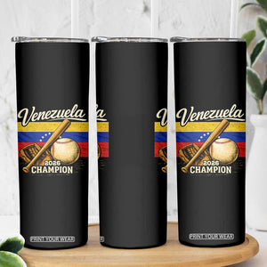 Venezuela Baseball 2026 Skinny Tumbler Champions Vintage Venezuelan Flag Baseball Fan Gift TS10 Print Your Wear