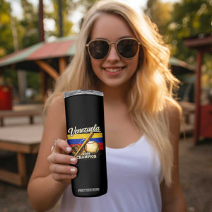 Venezuela Baseball 2026 Skinny Tumbler Champions Vintage Venezuelan Flag Baseball Fan Gift TS10 Print Your Wear