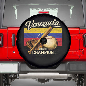 Venezuela Baseball 2026 Spare Tire Cover Champions Vintage Venezuelan Flag Baseball Fan Gift TS10 Black Print Your Wear