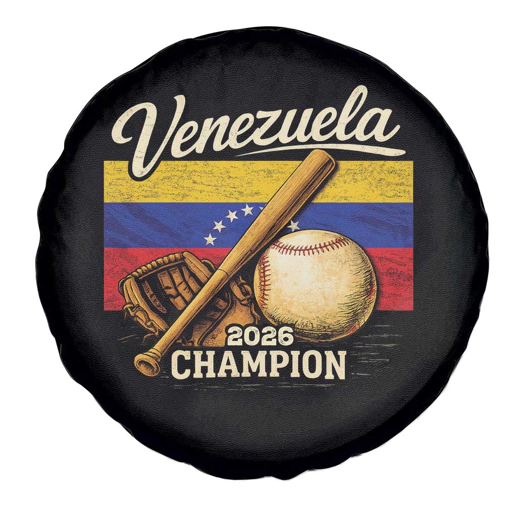 Venezuela Baseball 2026 Spare Tire Cover Champions Vintage Venezuelan Flag Baseball Fan Gift TS10 Print Your Wear