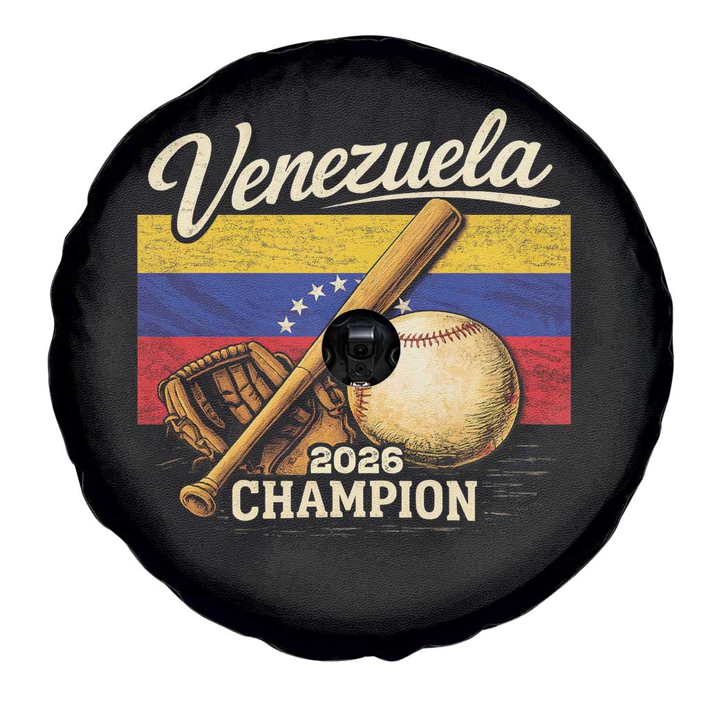 Venezuela Baseball 2026 Spare Tire Cover Champions Vintage Venezuelan Flag Baseball Fan Gift TS10 Print Your Wear