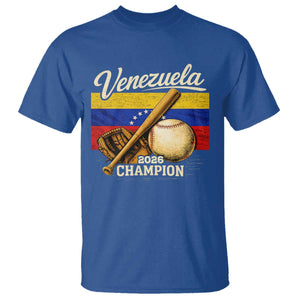 Venezuela Baseball 2026 T Shirt Champions Vintage Venezuelan Flag Baseball Fan Gift TS10 Royal Blue Print Your Wear