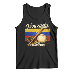 Venezuela Baseball 2026 Tank Top Champions Vintage Venezuelan Flag Baseball Fan Gift TS10 Black Print Your Wear