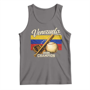 Venezuela Baseball 2026 Tank Top Champions Vintage Venezuelan Flag Baseball Fan Gift TS10 Deep Heather Print Your Wear