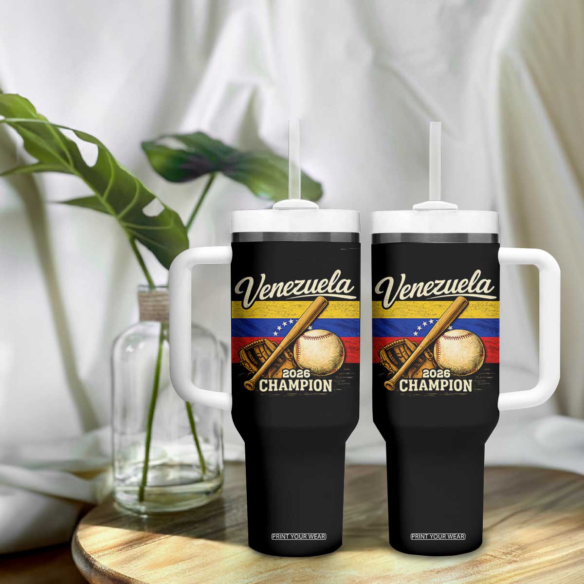 Venezuela Baseball 2026 Tumbler With Handle Champions Vintage Venezuelan Flag Baseball Fan Gift TS10 Print Your Wear