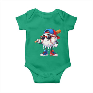 Baseball Drip Ice Cream Baby Onesie Youth Drip Baseball Boys Kid Red White And Blue TS10 Irish Green Print Your Wear