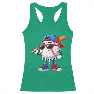 Baseball Drip Ice Cream Racerback Tank Top Youth Drip Baseball Boys Kid Red White And Blue TS10 Irish Green Print Your Wear