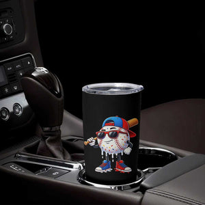 Baseball Drip Ice Cream Tumbler Cup Youth Drip Baseball Boys Kid Red White And Blue TS10 Print Your Wear