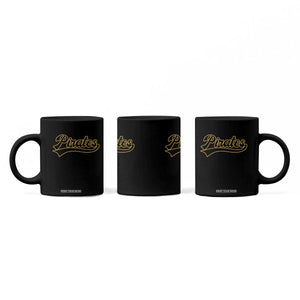 Vintage Pirates Coffee Mug Varsity Script Retro Sports Jersey Style Baseball Fans TS10 Print Your Wear