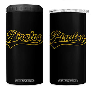 Vintage Pirates 4 in 1 Can Cooler Tumbler Varsity Script Retro Sports Jersey Style Baseball Fans TS10 One Size: 16 oz Black Print Your Wear