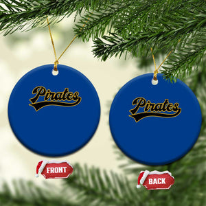 Vintage Pirates Ceramic Ornament Varsity Script Retro Sports Jersey Style Baseball Fans TS10 1pc Blue Print Your Wear