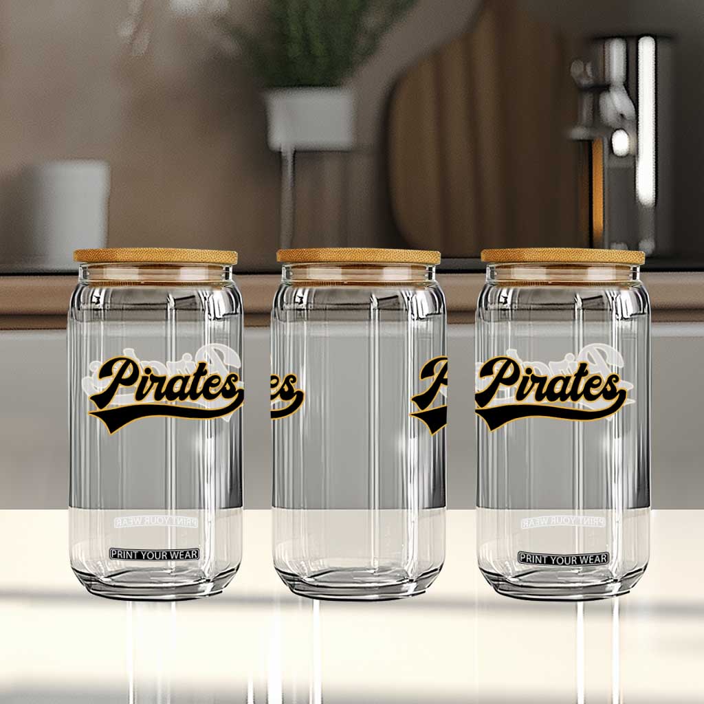 Vintage Pirates Glass Can Varsity Script Retro Sports Jersey Style Baseball Fans TS10 Print Your Wear