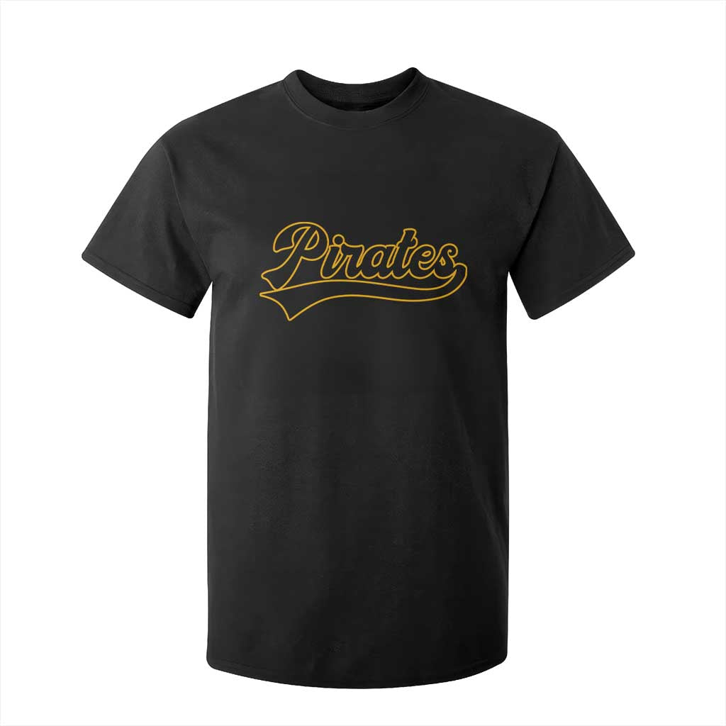 Vintage Pirates T Shirt For Kid Varsity Script Retro Sports Jersey Style Baseball Fans TS10 Black Print Your Wear