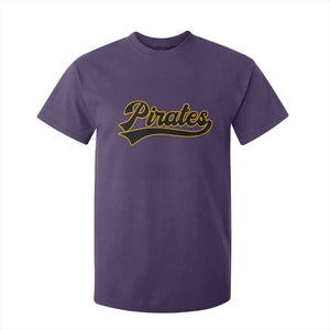Vintage Pirates T Shirt For Kid Varsity Script Retro Sports Jersey Style Baseball Fans TS10 Purple Print Your Wear