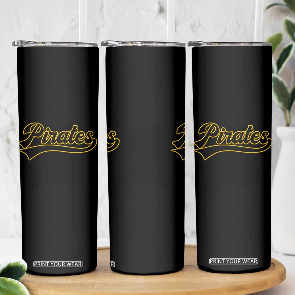 Vintage Pirates Skinny Tumbler Varsity Script Retro Sports Jersey Style Baseball Fans TS10 Print Your Wear