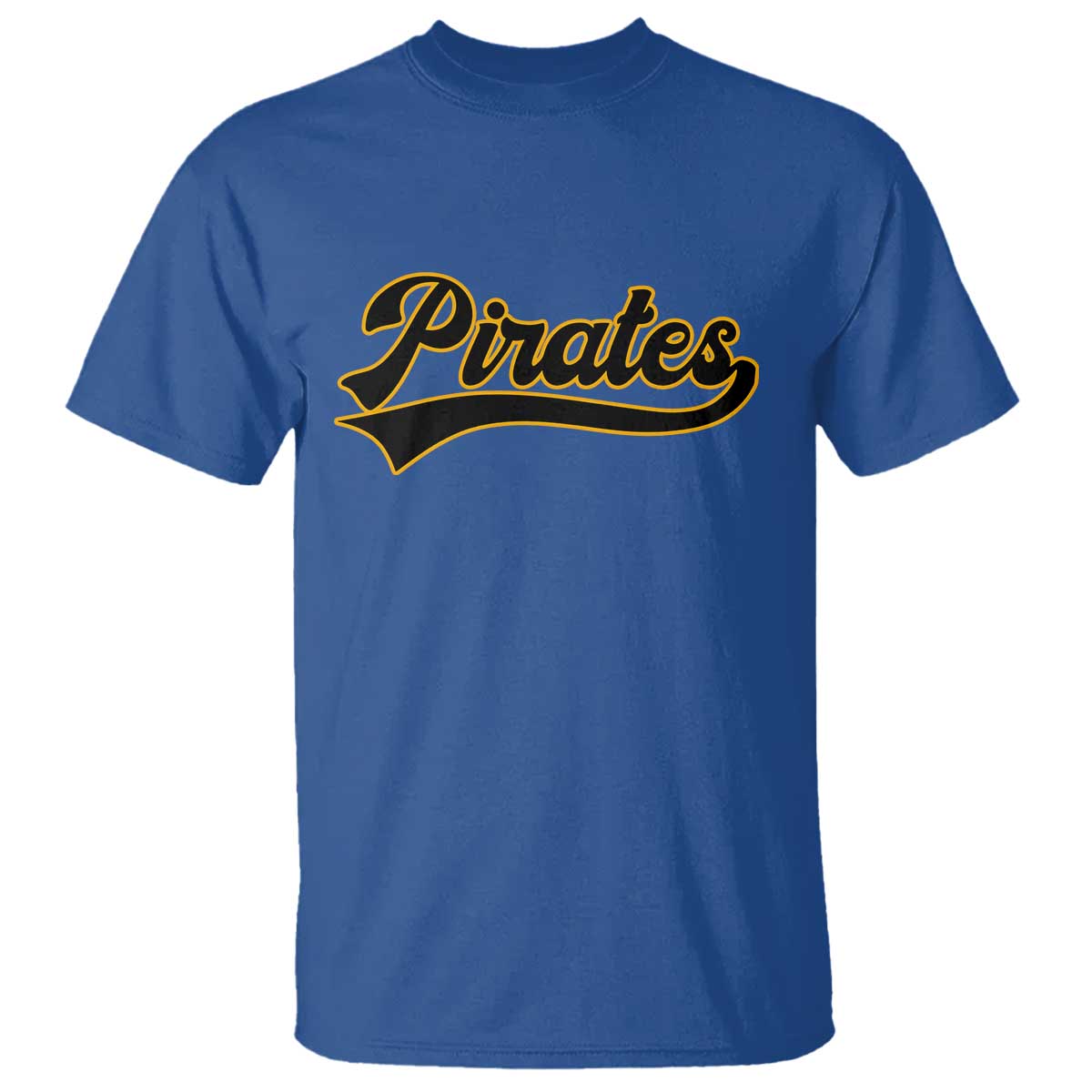 Vintage Pirates T Shirt Varsity Script Retro Sports Jersey Style Baseball Fans TS10 Royal Blue Print Your Wear