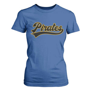 Vintage Pirates T Shirt For Women Varsity Script Retro Sports Jersey Style Baseball Fans TS10 Royal Blue Print Your Wear