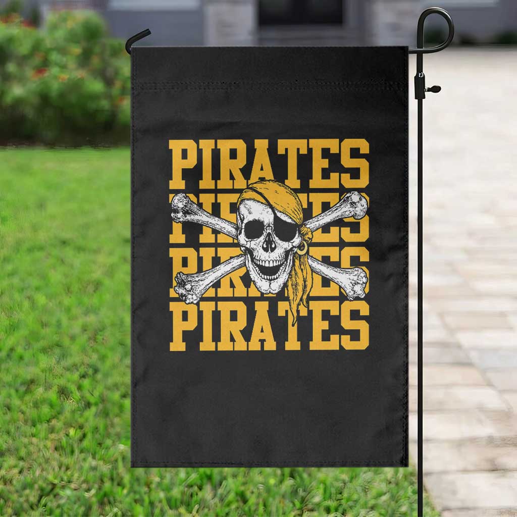 Retro Pirates Garden Flag Vintage Retro Skull Crossbones Baseball Fans TS10 Print Your Wear