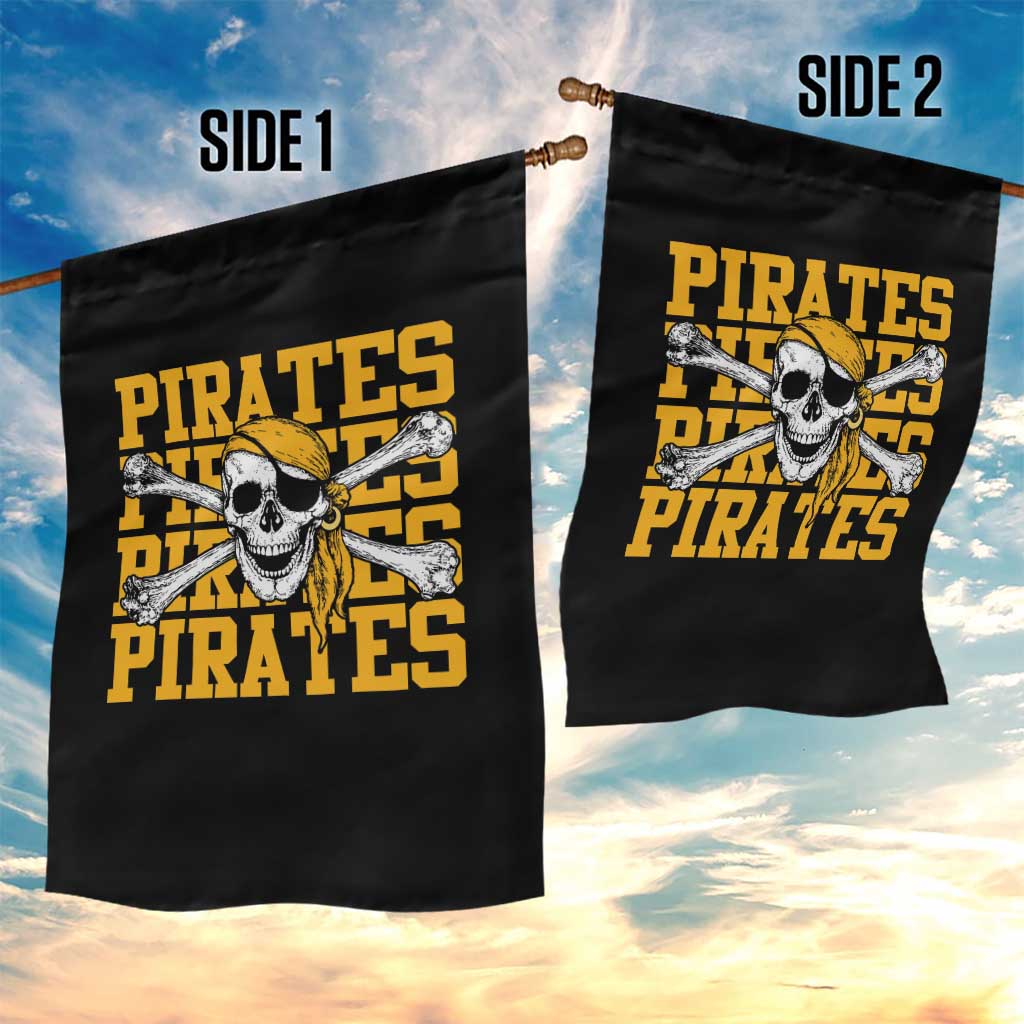 Retro Pirates Garden Flag Vintage Retro Skull Crossbones Baseball Fans TS10 Print Your Wear