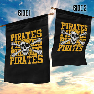 Retro Pirates Garden Flag Vintage Retro Skull Crossbones Baseball Fans TS10 Print Your Wear