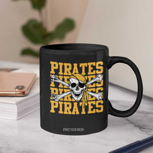 Retro Pirates Coffee Mug Vintage Retro Skull Crossbones Baseball Fans TS10 Print Your Wear