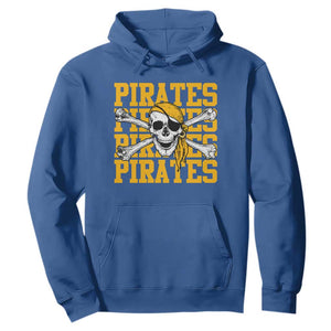 Retro Pirates Hoodie Vintage Retro Skull Crossbones Baseball Fans TS10 Royal Blue Print Your Wear