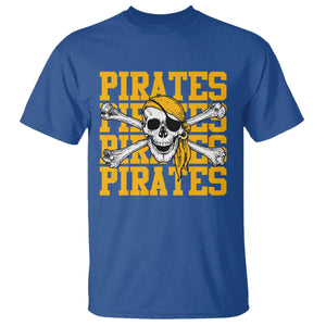 Retro Pirates T Shirt Vintage Retro Skull Crossbones Baseball Fans TS10 Royal Blue Print Your Wear