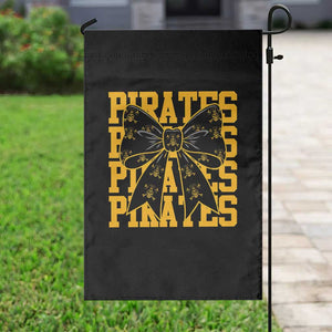 Pirates Coquette Bow Garden Flag Retro Sports Style Pirate Skull TS10 Print Your Wear