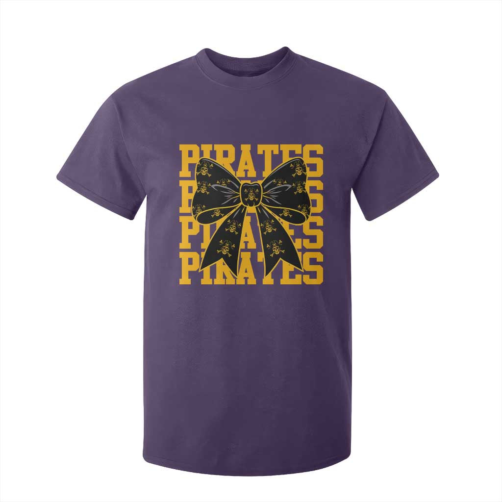 Pirates Coquette Bow T Shirt For Kid Retro Sports Style Pirate Skull TS10 Purple Print Your Wear