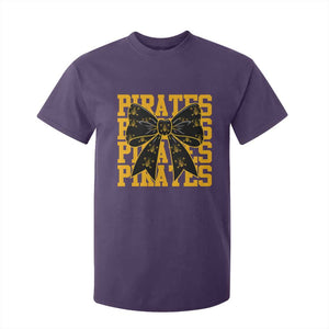 Pirates Coquette Bow T Shirt For Kid Retro Sports Style Pirate Skull TS10 Purple Print Your Wear