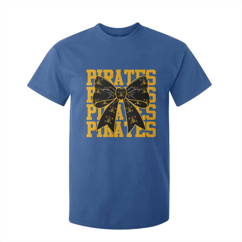 Pirates Coquette Bow T Shirt For Kid Retro Sports Style Pirate Skull TS10 Royal Blue Print Your Wear