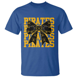 Pirates Coquette Bow T Shirt Retro Sports Style Pirate Skull TS10 Royal Blue Print Your Wear