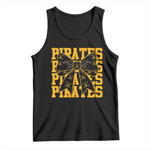 Pirates Coquette Bow Tank Top Retro Sports Style Pirate Skull TS10 Black Print Your Wear