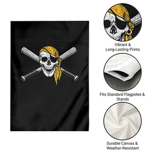 Baseball Pirate Skull Garden Flag Retro Vintage Cross Baseball Bats TS10 Print Your Wear