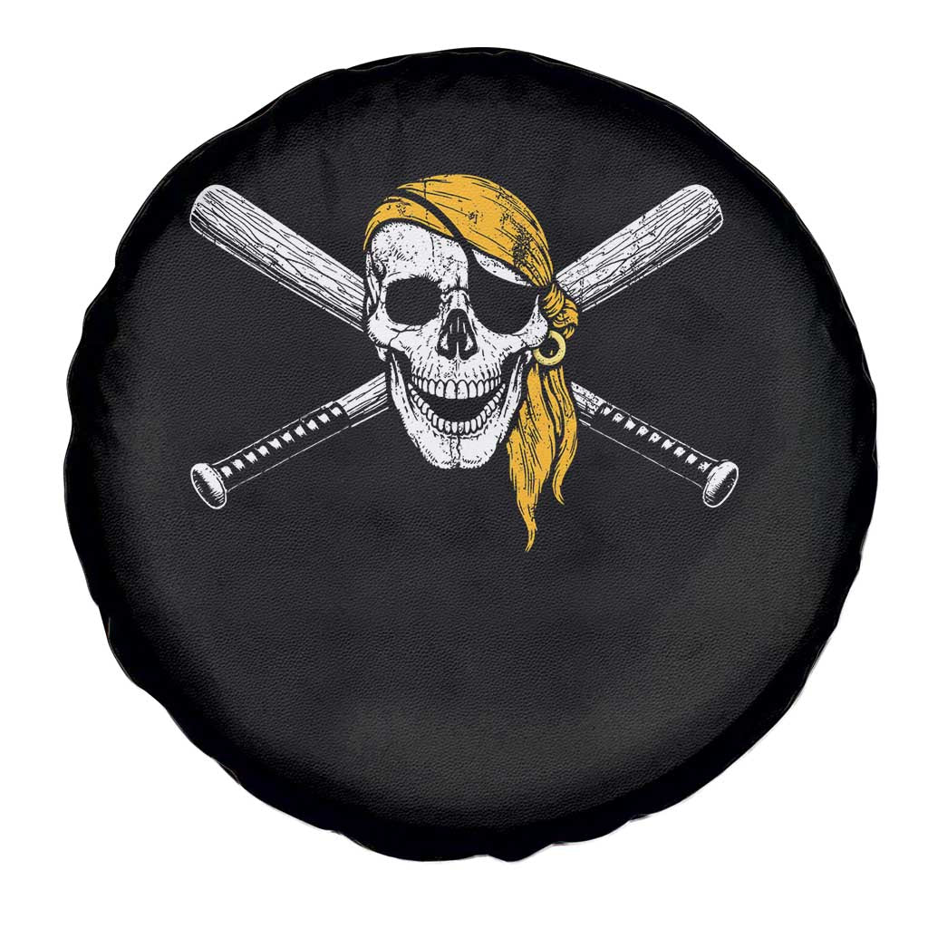 Baseball Pirate Skull Spare Tire Cover Retro Vintage Cross Baseball Bats TS10 Print Your Wear