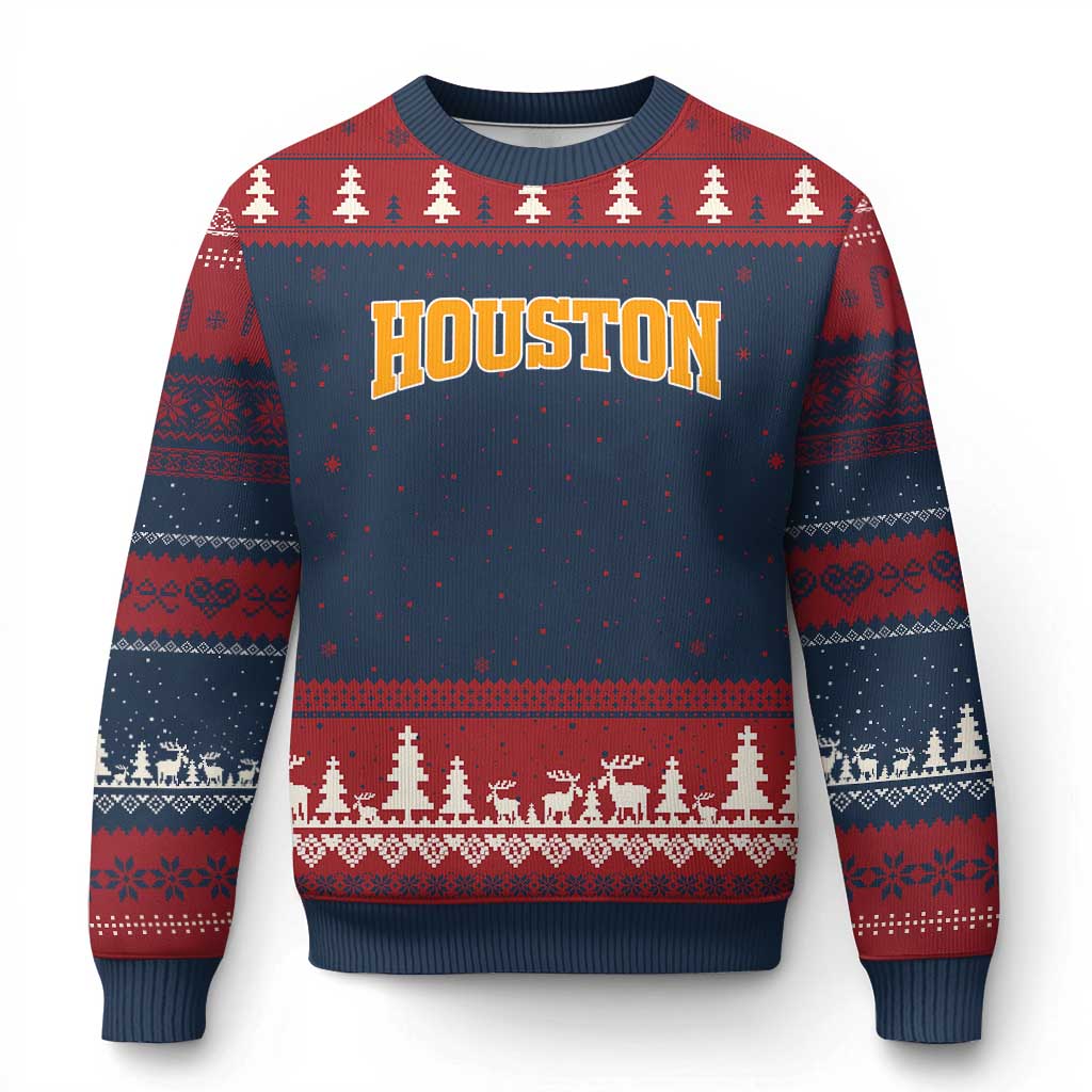 Vintage Astro Ugly Christmas Sweater Retro Style 70s 80s 90s First Name Vintage Athletic Sports TS10 Navy Red Print Your Wear