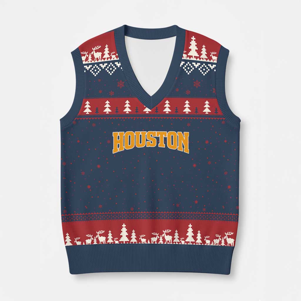 Vintage Astro V-Neck Knit Sweater Vest Retro Style 70s 80s 90s First Name Vintage Athletic Sports TS10 Navy Red Print Your Wear