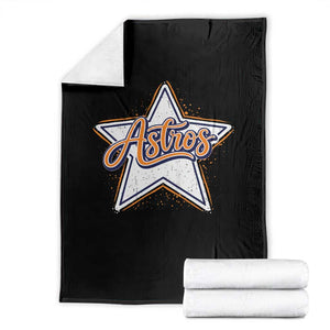 Vintage Astro Script Name Sports Style Throw Blanket Retro Baseball Fans TS10 Black Print Your Wear