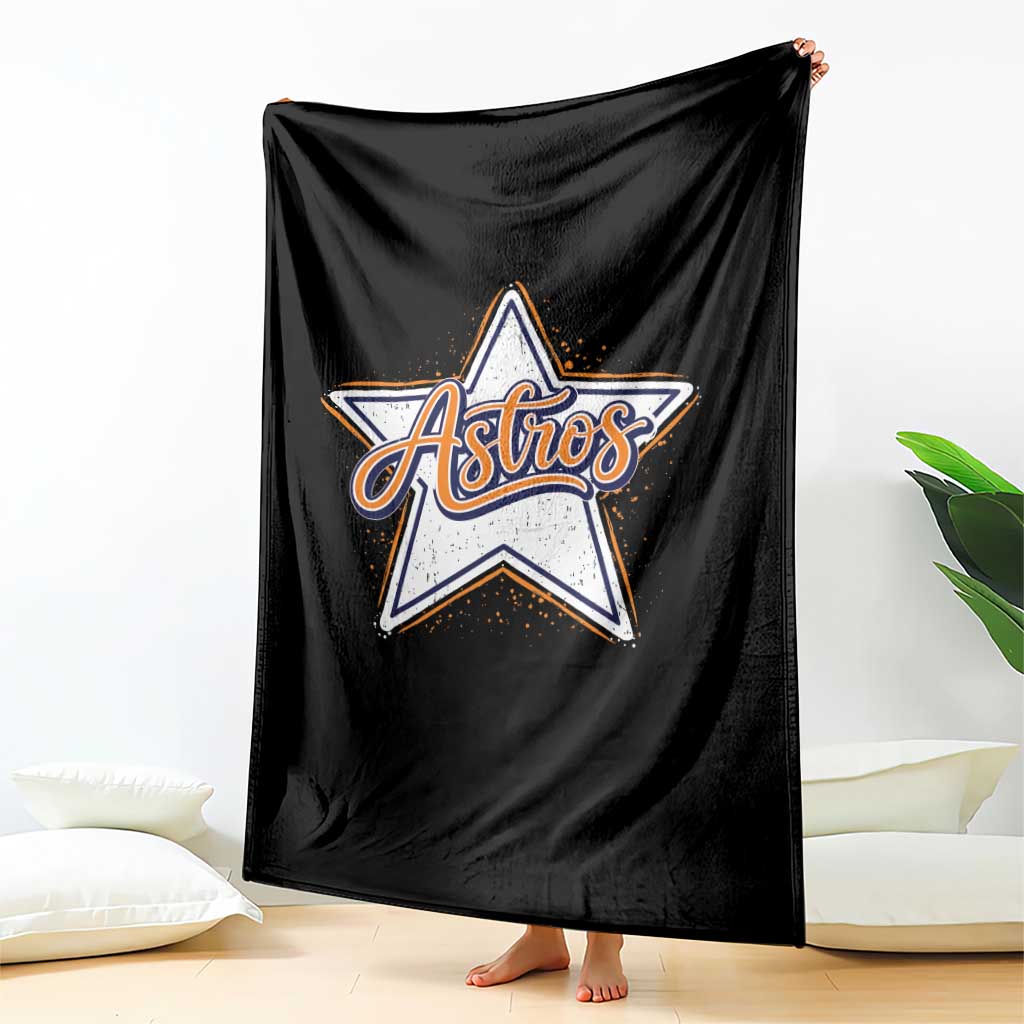 Vintage Astro Script Name Sports Style Throw Blanket Retro Baseball Fans TS10 Print Your Wear