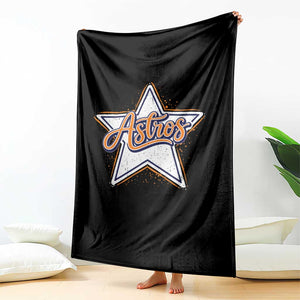 Vintage Astro Script Name Sports Style Throw Blanket Retro Baseball Fans TS10 Print Your Wear