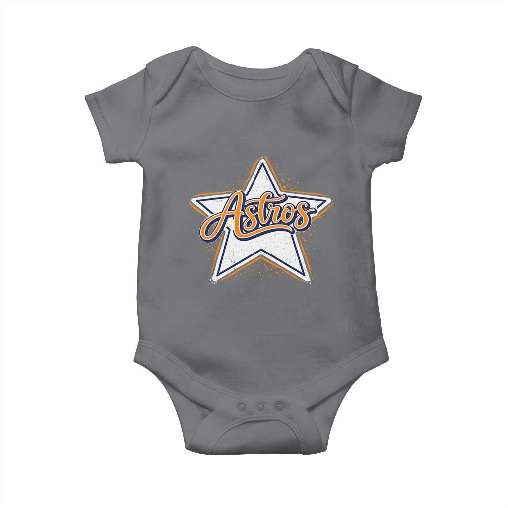 Vintage Astro Script Name Sports Style Baby Onesie Retro Baseball Fans TS10 Charcoal Print Your Wear