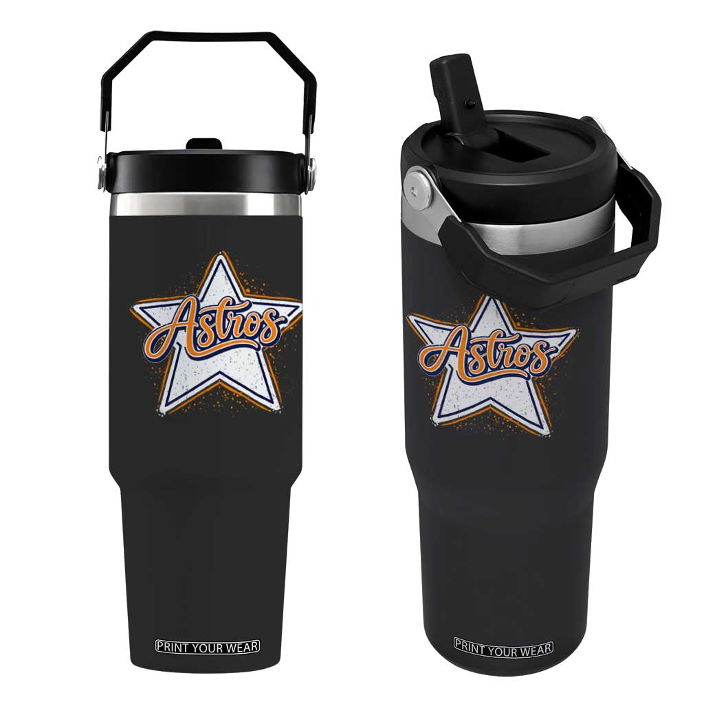 Vintage Astro Script Name Sports Style Flip Straw Tumbler Retro Baseball Fans TS10 One Size: 30 oz Black Print Your Wear