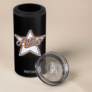 Vintage Astro Script Name Sports Style 4 in 1 Can Cooler Tumbler Retro Baseball Fans TS10 Print Your Wear