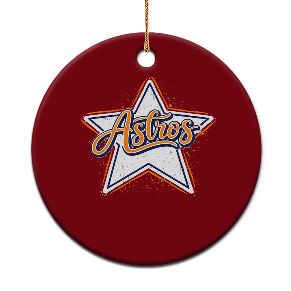 Vintage Astro Script Name Sports Style Ceramic Ornament Retro Baseball Fans TS10 1pc Red Print Your Wear