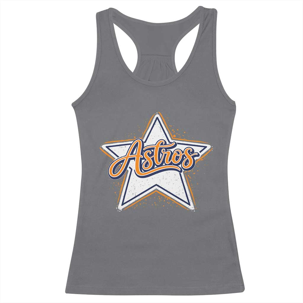 Vintage Astro Script Name Sports Style Racerback Tank Top Retro Baseball Fans TS10 Charcoal Print Your Wear