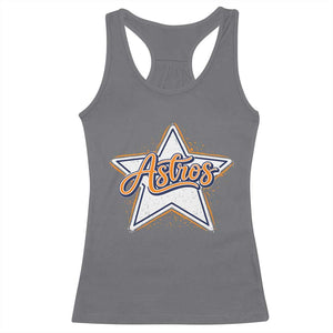 Vintage Astro Script Name Sports Style Racerback Tank Top Retro Baseball Fans TS10 Charcoal Print Your Wear