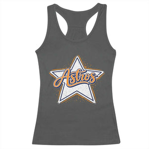 Vintage Astro Script Name Sports Style Racerback Tank Top Retro Baseball Fans TS10 Dark Heather Print Your Wear