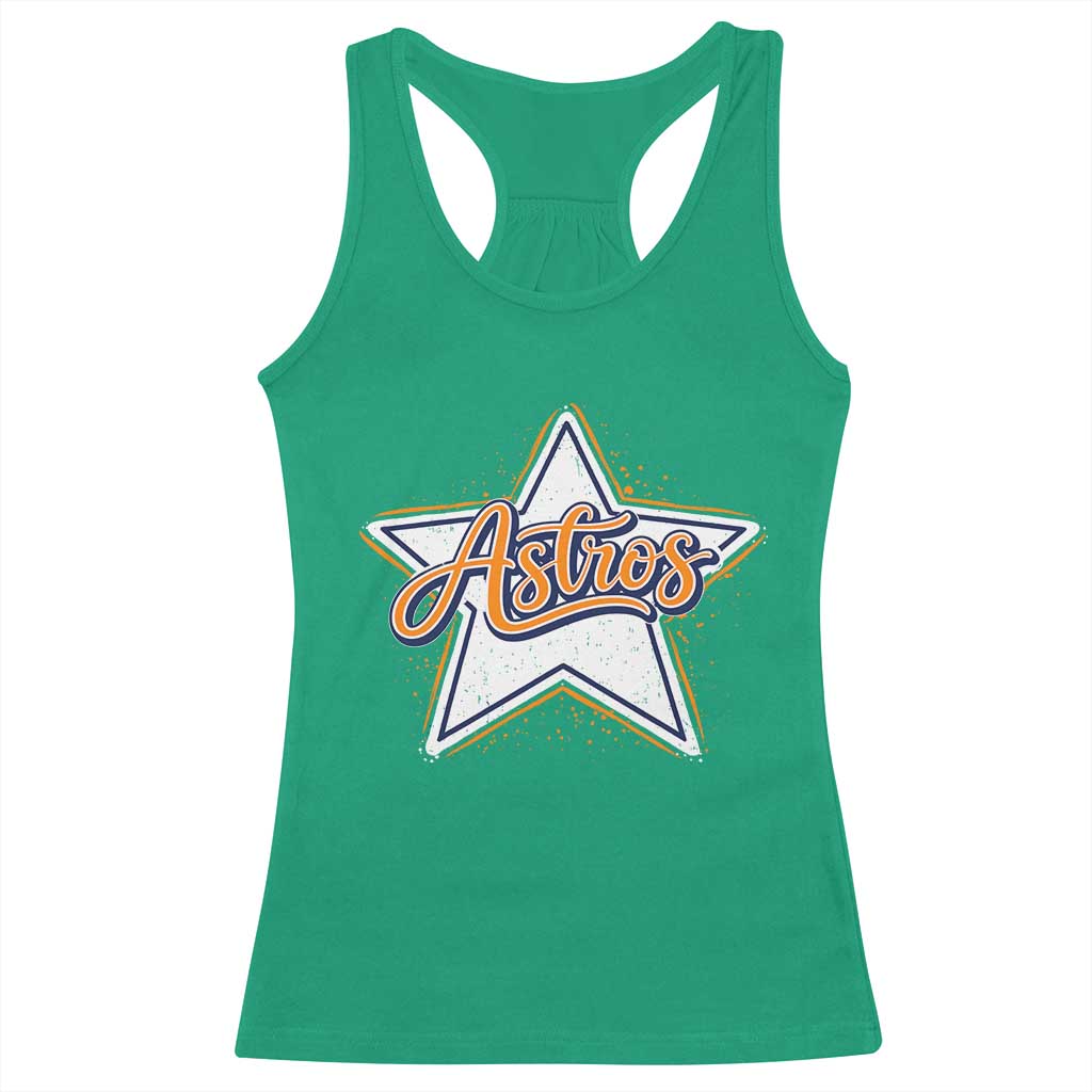Vintage Astro Script Name Sports Style Racerback Tank Top Retro Baseball Fans TS10 Irish Green Print Your Wear