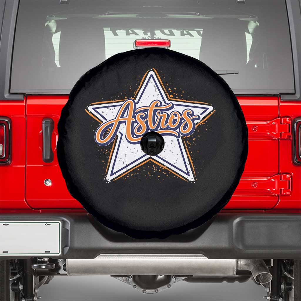 Vintage Astro Script Name - Sports Style Spare Tire Cover - Retro Baseball Fans TS10 Black Print Your Wear